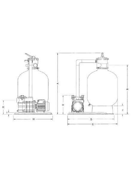Kompletní písková filtrace KIT 300, 4 ventil